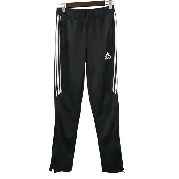 Adidas Tiro 21 Track Pants Kids Unisex Size XL Ankle Zip Running Climacool Black - Picture 1 of 6